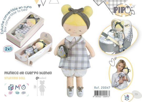 De Cuevas Pipo Rag Doll for 3+ years+ Years 36cm