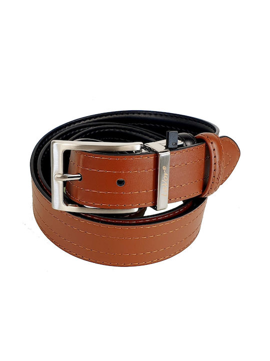 Lavor Men's Leather Double Sided Belt Black