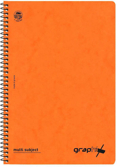 Typotrust Spiral Notebooks Ruled A4 90 Sheets 3 Subjects Special Graphix 6pcs (Μiscellaneous colours)