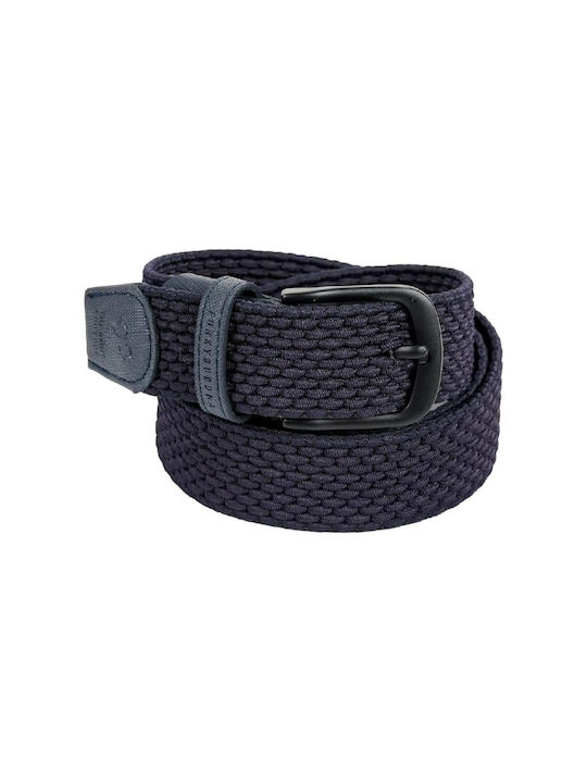 Funky Buddha Men's Knitted Fabric Belt Navy Blue