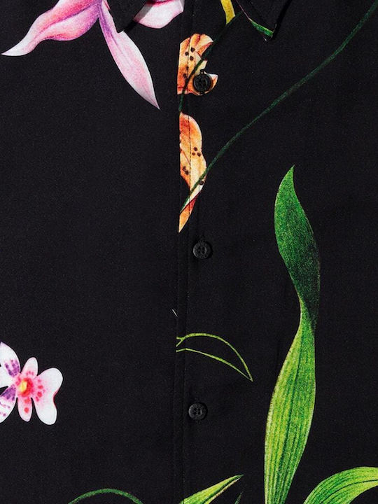 Gies Κοντομάνικο Πουκάμισο σε Κανονική Γραμμή Floral Πολύχρωμο