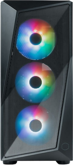 CoolerMaster CMP 520 Gaming Midi Tower Κουτί Υπολογιστή με Πλαϊνό Παράθυρο και RGB Φωτισμό Μαύρο