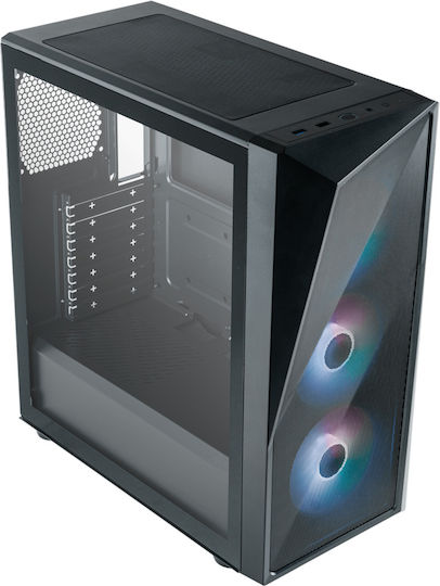 CoolerMaster CMP 520 Gaming Midi Tower Κουτί Υπολογιστή με Πλαϊνό Παράθυρο και RGB Φωτισμό Μαύρο