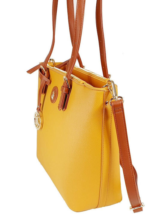 Beverly Hills Polo Club Women's Bag Shopper Shoulder Yellow