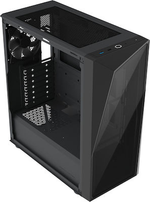CoolerMaster CMP 520L Gaming Midi Tower Κουτί Υπολογιστή με Πλαϊνό Παράθυρο Μαύρο