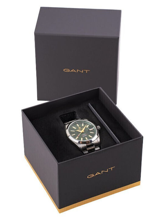 Gant Eastham Ανδρικό Ρολόι 42mm Μπαταρίας με Ασημί Μεταλλικό Μπρασελέ