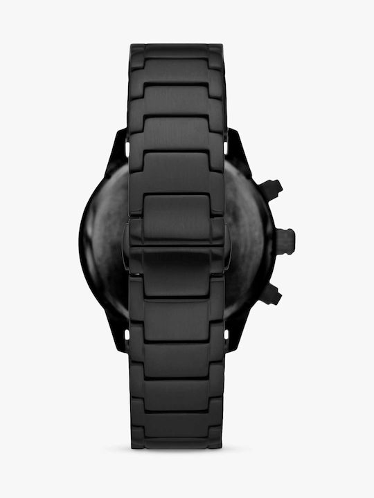 Emporio Armani Mario Мъжки Часовник 43мм Хронограф На Батерия С Черна Стоманена Гривна