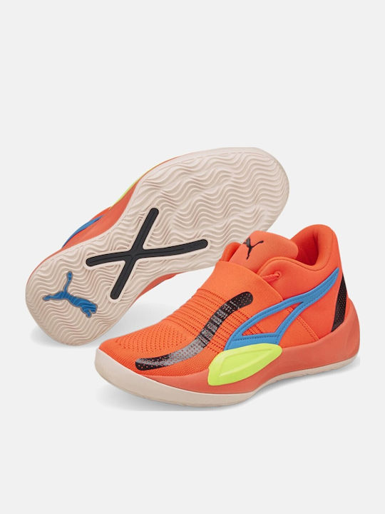 Rise Nitro Χαμηλά Μπασκετικά Παπούτσια Fiery Coral / Lime Squeeze