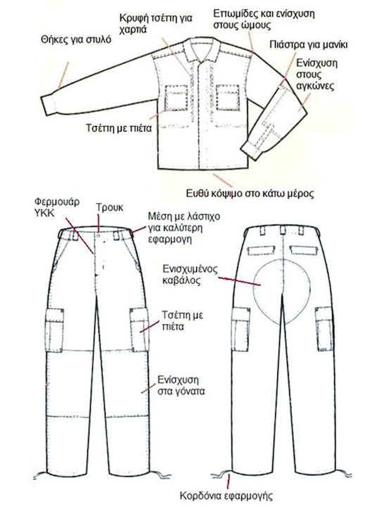 Survivors BDU Military Pants Monochrome in Blue Color