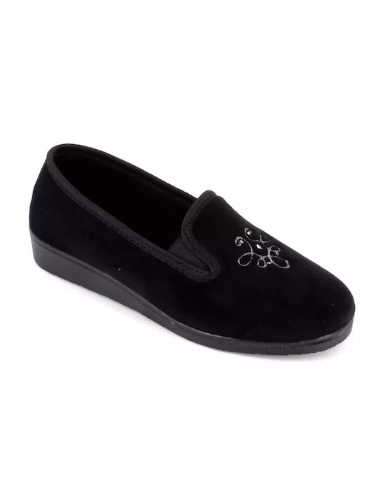 B-Soft Closed Women's Slippers in Black color