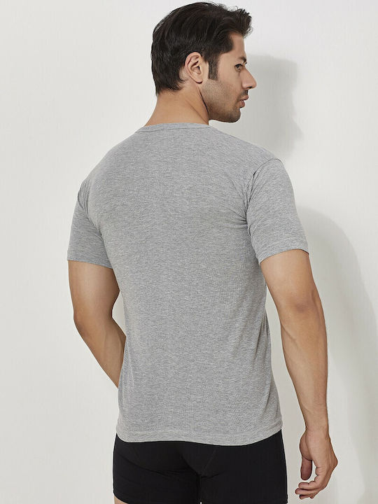 Men's Undershirt Short-sleeved in Gray Color
