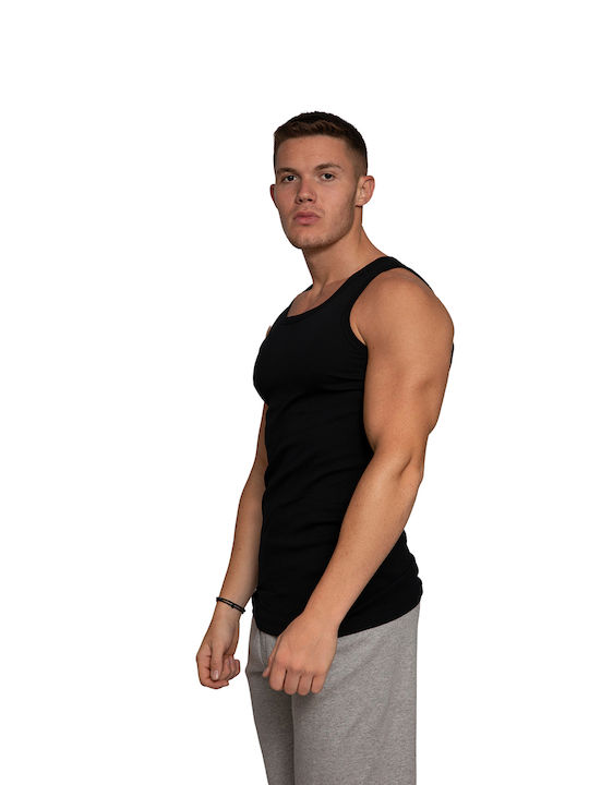 Nina Club Men's Sleeveless Undershirt Black