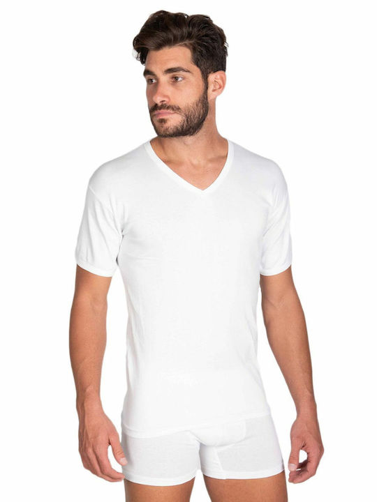 Men's Short Sleeve Undershirt White