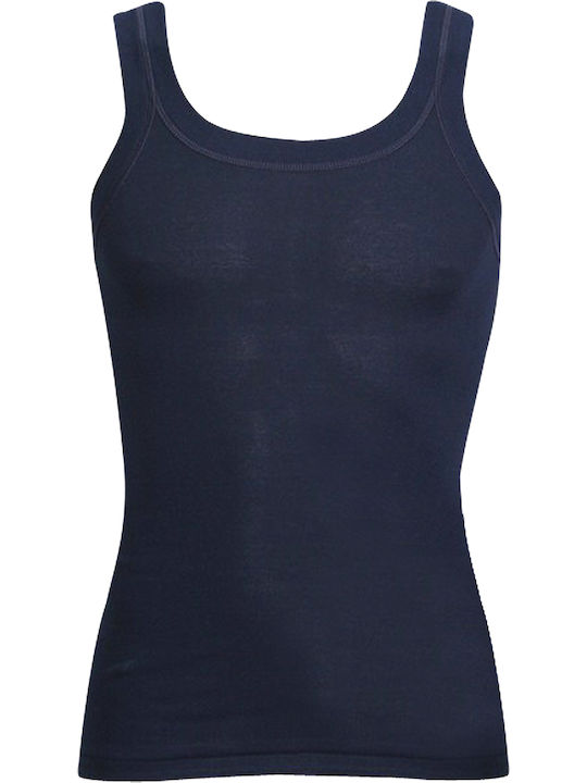 Men's Undershirts Sleeveless in Navy Blue Color 2Pack