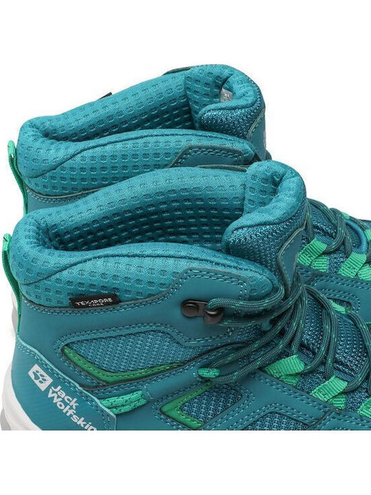 Kids Hiking Boots Vojo Texapore Mid Waterproof Turquoise