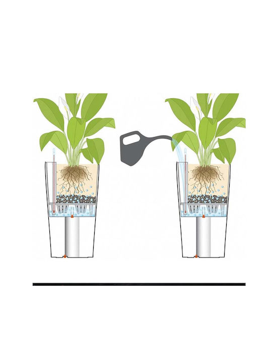 Lechuza Cilindro Self-watering Pot Plastic 32x32x56cm.