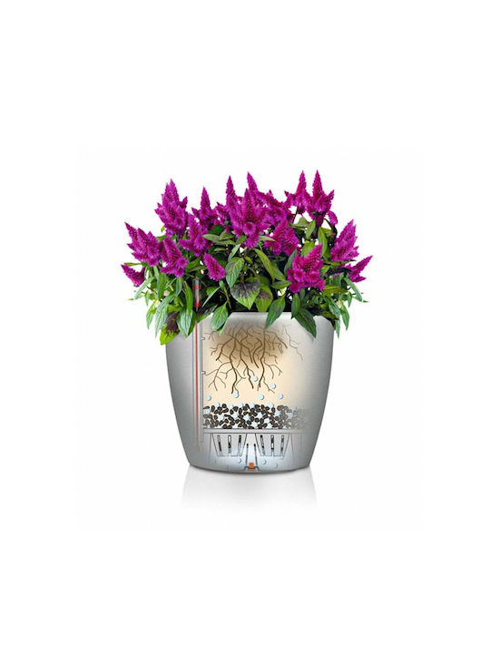 Lechuza Classico Self-watering Pot Plastic White 34.5x34.5x32.5cm.