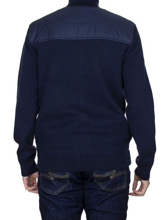 Celio Cejacket Men's Cardigan with Zipper Navy Blue