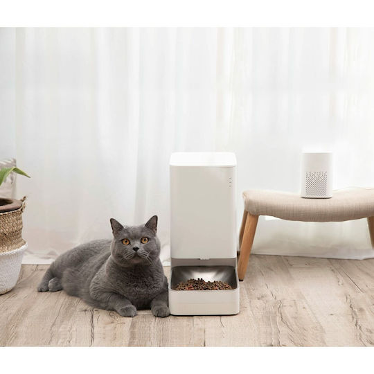 Xiaomi Mi Smart Pet Food Feeder Automatisch Edelstahl Schale mit Behälter Futter für Hund & Katze auf Basis von 3.6lt in Weiß Farbe