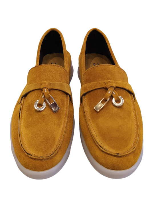 Women's Loafers in Yellow Color