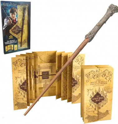 The Noble Collection Harry Potter: Marauder's Map & Harry Potter Wand Replica in Scale 1:1