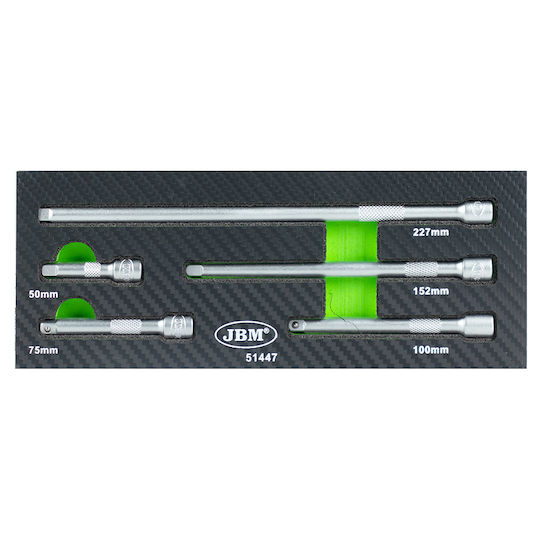 JBM Set Kastanienverlängerungen mit Karré 1/4" 5Stück