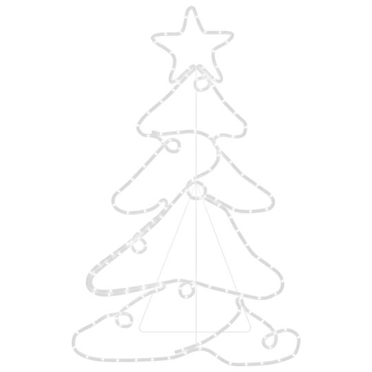 Christmas Decorative Illuminated Plastic Tree Light Tube 88cm IP44 Electric