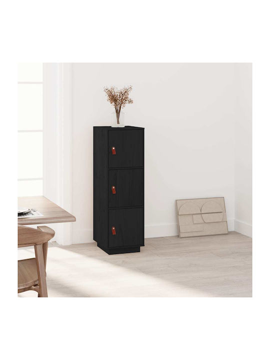 Cabinet Mobilier de depozitare din lemn masiv Μαύρο L34xL40xH108.5buc