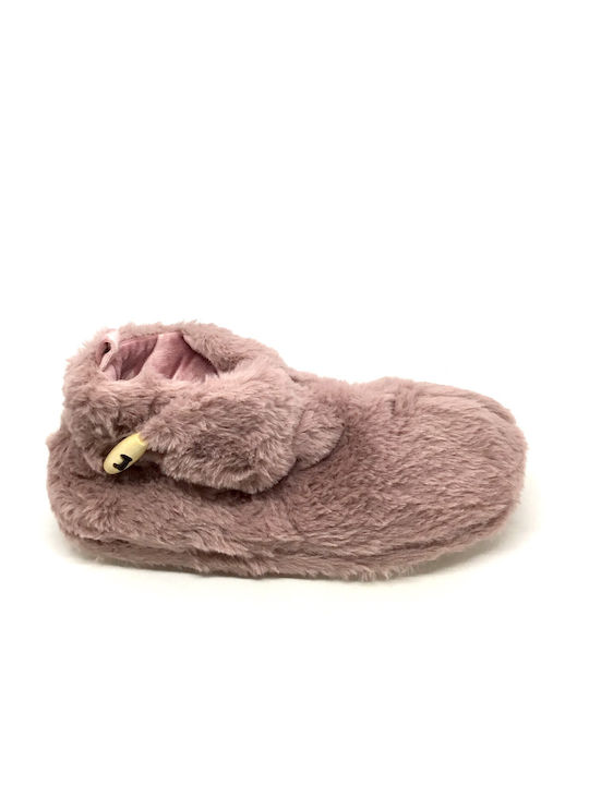 De Fonseca Trento W843 Closed-Back Women's Slippers with Fur In Brown Colour