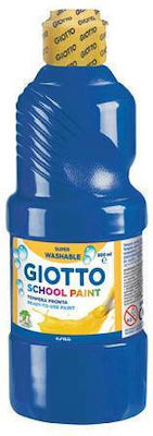 Giotto School Paint Tempera Colour Paint Bottle 500ml Blue