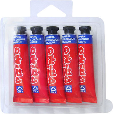 Primo Tempera Tempera Colour Paint Tube 12ml Red