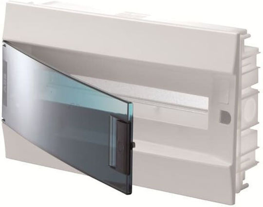 Abb Electrical Panel Walled, 1 Row, 12 Elements with Transparent Door P320xH250xD79mm