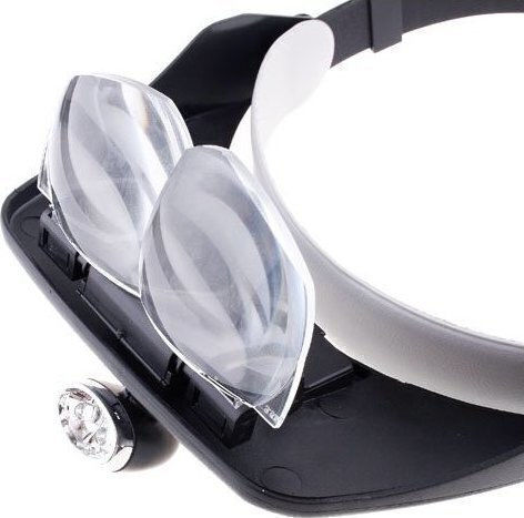 MG81001-A ED Safety Glasses with Magnification with Transparent Lenses and LED Light 1pcs