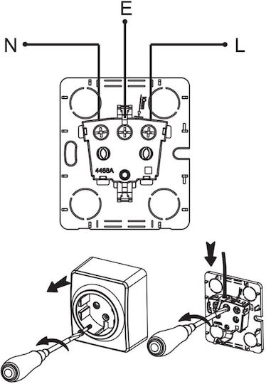 Aca Murata Single External Power Socket White