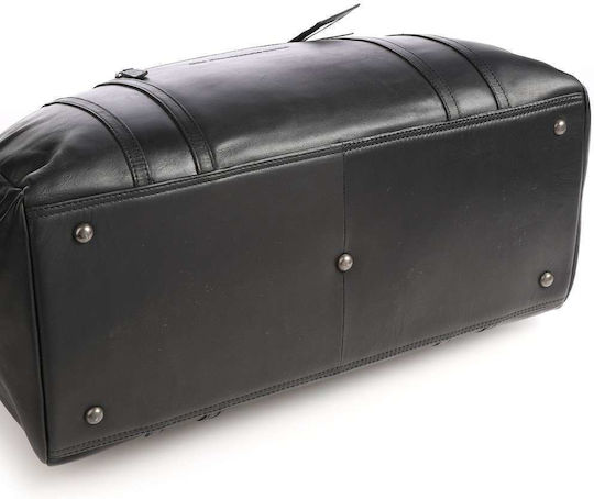 The Chesterfield Brand Kiel Σακ Βουαγιάζ 42lt Μαύρο από Δέρμα Μ52xΠ34xΥ22εκ.