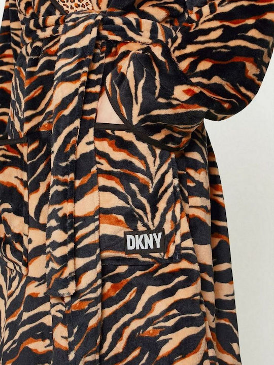 DKNY Winter Women's Robe Leopard Chill Zone