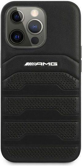 Mercedes-Benz Debossed Lines Back Cover Δερμάτινο Μαύρο (iPhone 14 Pro Max)