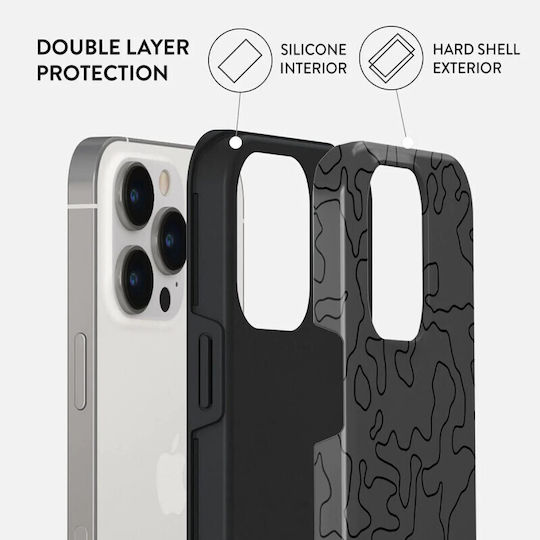 Burga Fashion Tough Back Cover Πλαστικό Black Rock (iPhone 14 Pro Max)