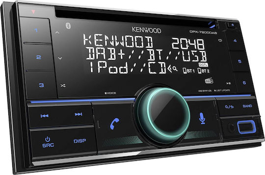 Kenwood Автомобилна Аудио Система 2DIN (Блутут/USB/AUX/WiFi/GPS/Apple-Carplay/Android-Auto/CD)