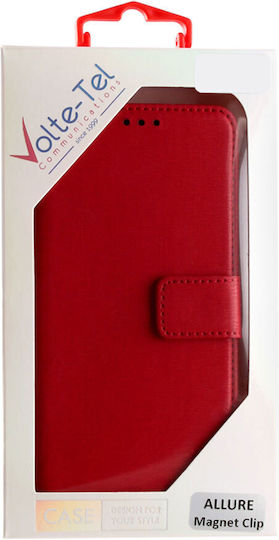 Volte-Tel Allure Magnet Wallet Piele artificială Roșu (Xiaomi 12T / 12T Pro - Xiaomi 12T / 12T Pro)