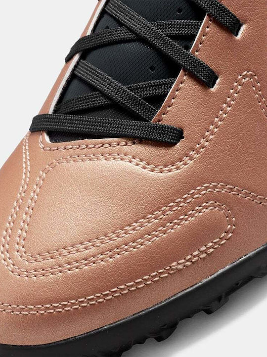 Nike Tiempo Legend 9 Club TF Low Football Shoes with Molded Cleats Metallic Copper / White Off / Noir Black