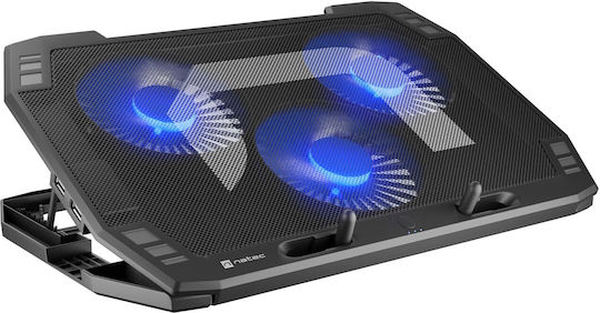 Natec Oriole Cooling Pad for Laptop up to 17.3" with 3 Fans and Lighting