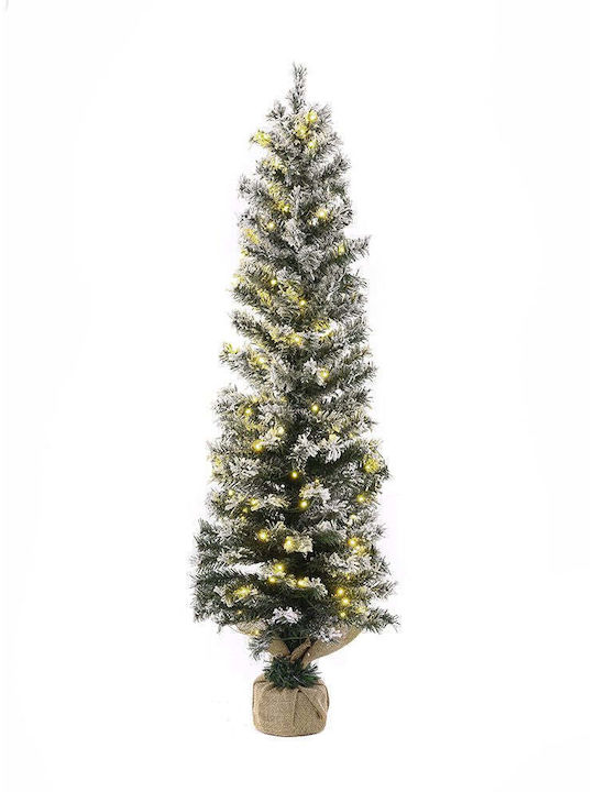 Christmas Tree Pre-lit Snow Pencil Slim Snowy 90pcs with 140 Branches White