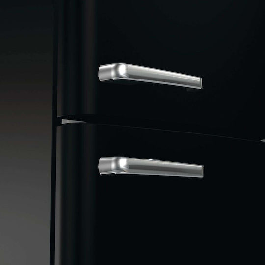 Hisense Retro Fridge-Freezer 300lt Total NoFrost H194xW60xD66.1cm Black RB390N4RBD