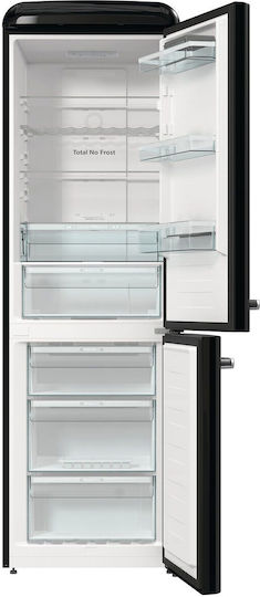 Hisense Retro Fridge-Freezer 300lt Total NoFrost H194xW60xD66.1cm Black RB390N4RBD
