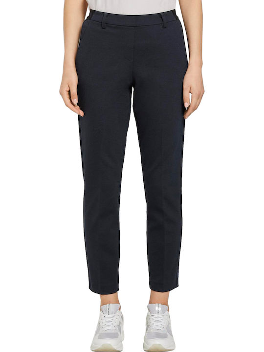 Tom Tailor Women's Chino Trousers in Slim Fit Navy Blue