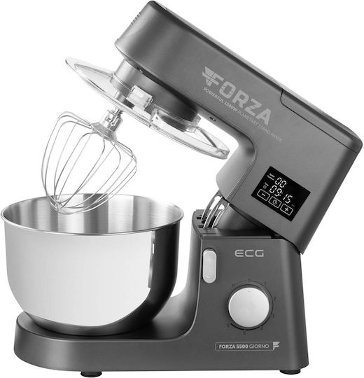 ECG Forza 5500 Scuro FORZA5500 Mixează 1500W cu Vas din Oțel Inoxidabil 6.5lt