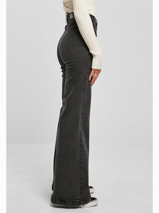 Women's Jean Trousers Flared Black