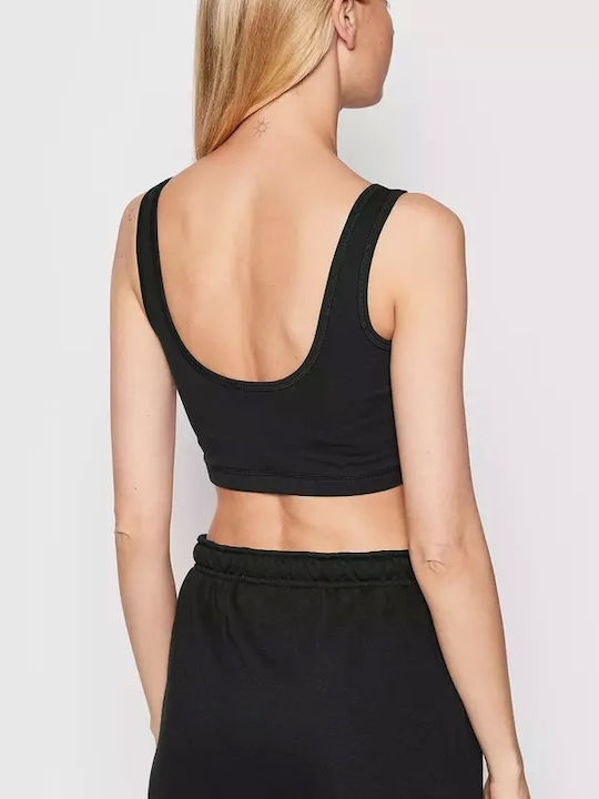 Champion Damen Sommer Crop Top Baumwolle Ärmellos Schwarz