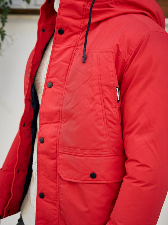 Winter Jacke Parka Rot